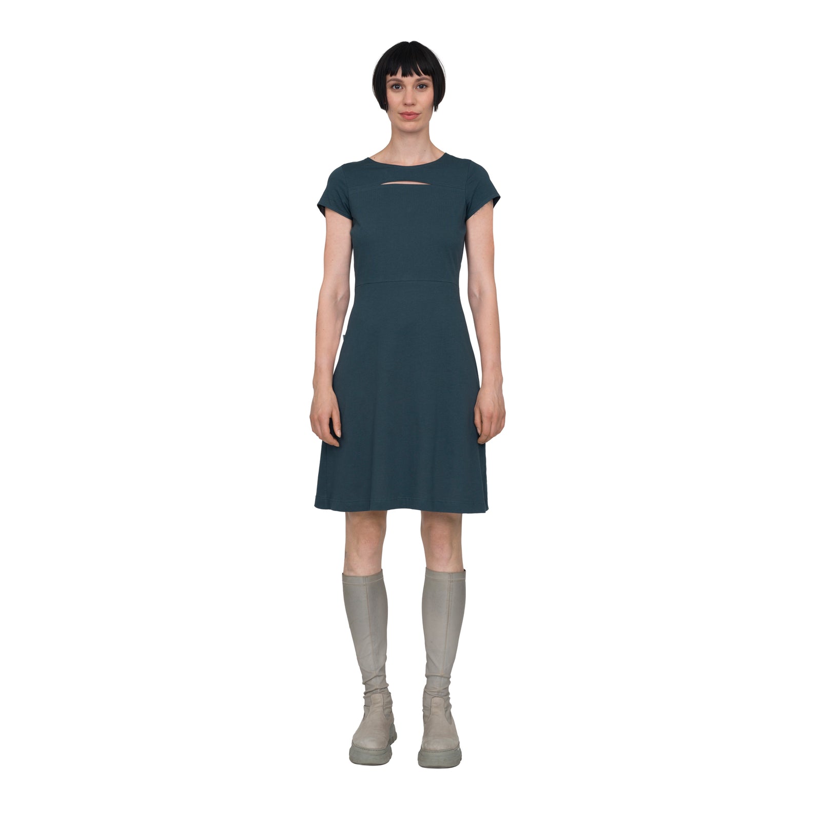 Jerseykleid mit Rückenschlitz