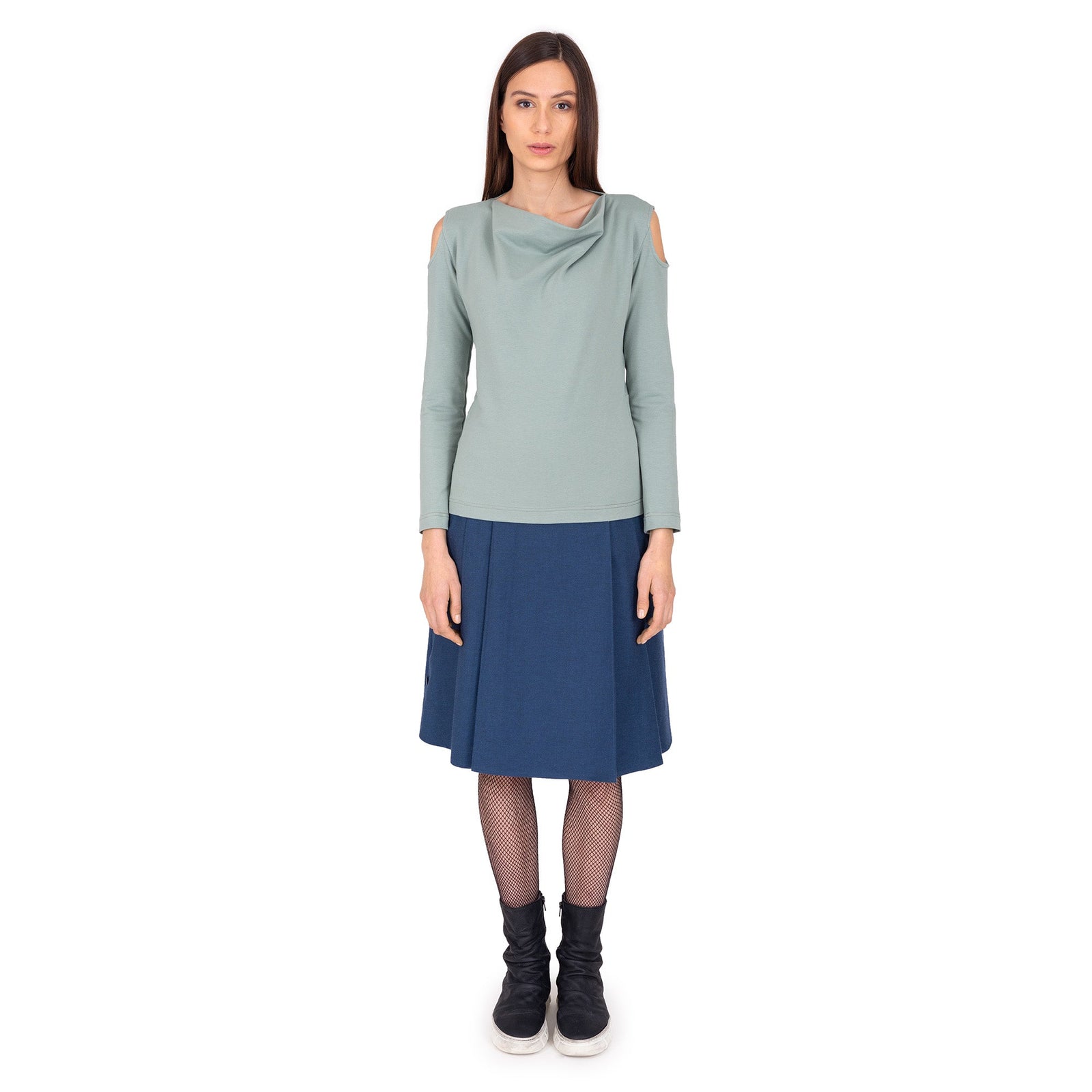 Sweatshirt mit Cut-Outs aus Bio-Jersey