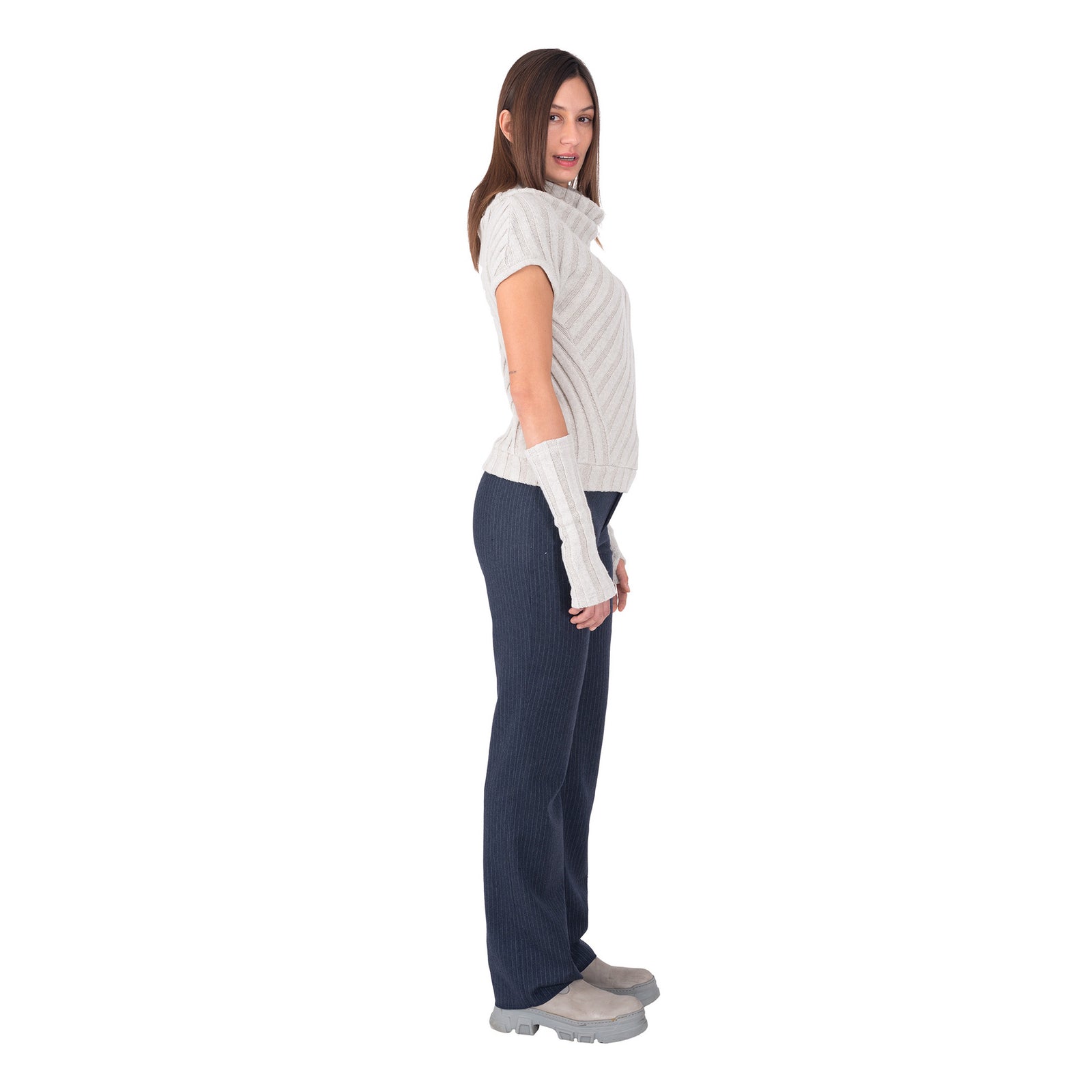 High Waist Hose mit Taschen