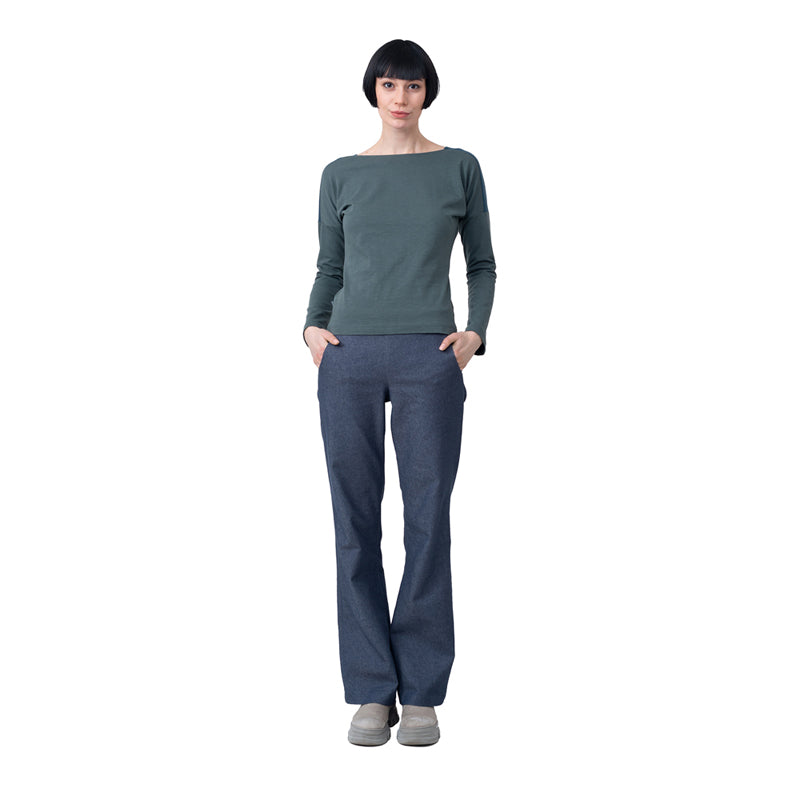 U-Bootshirt mit Schultereinsatz, verschiedene Farben