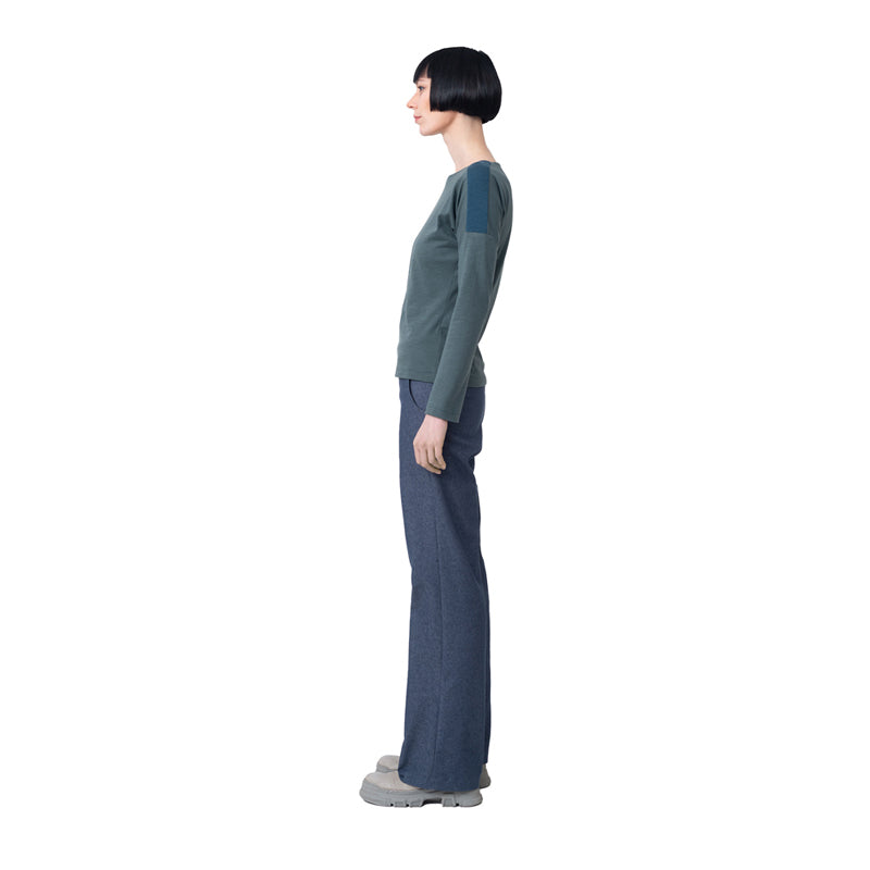 U-Bootshirt mit Schultereinsatz, verschiedene Farben