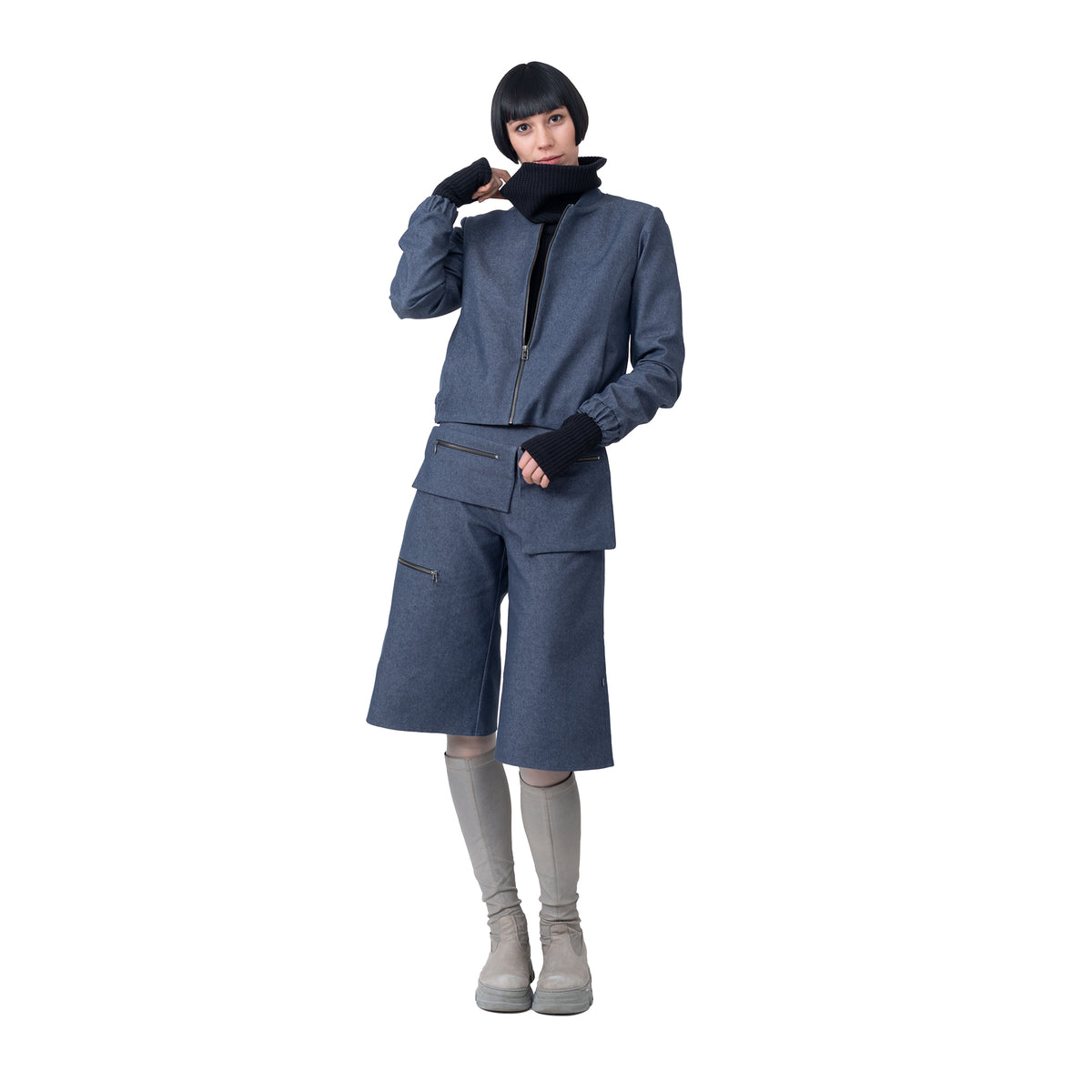 Jeansjacke mit Taschen