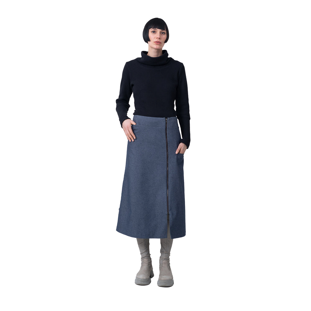 Rollkragenpullover Strick, schwarz