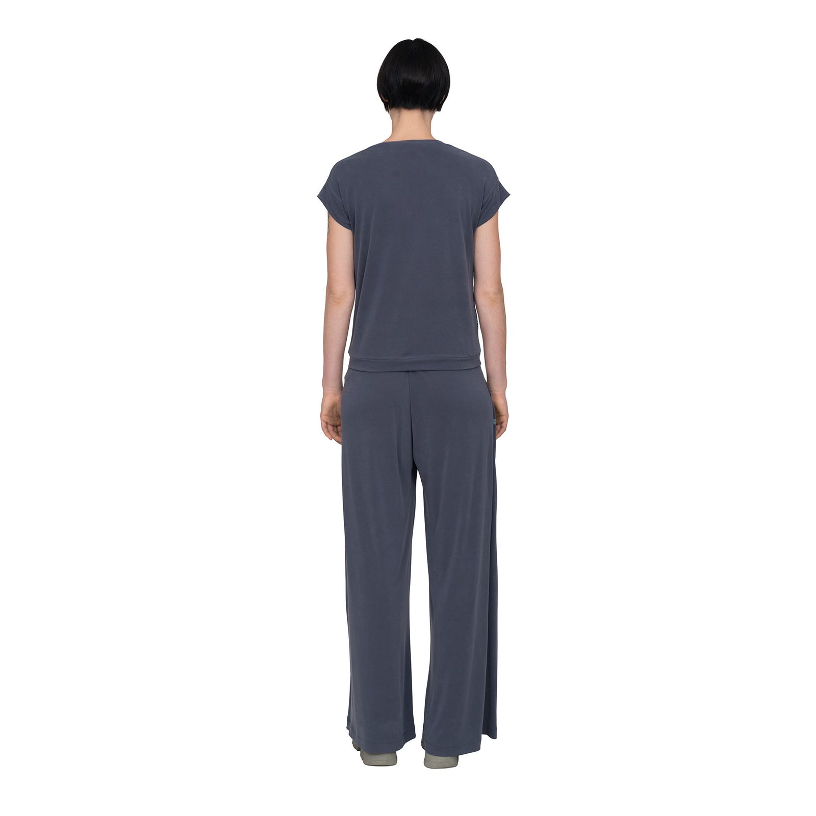 Jersey-Marlenehose mit Falte & Tasche