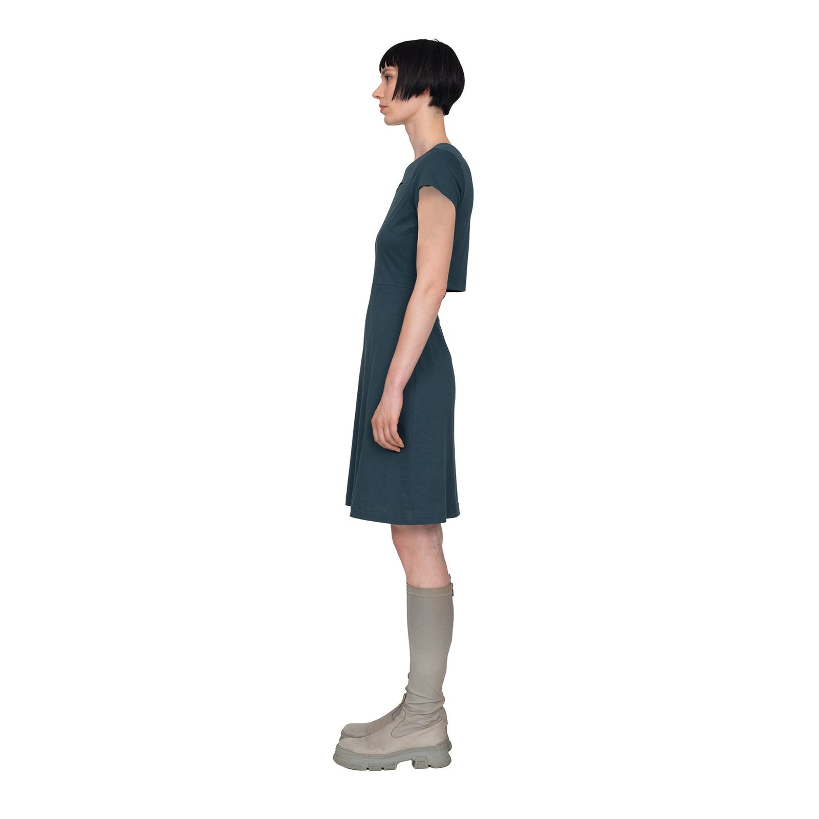 Jerseykleid mit Rückenschlitz