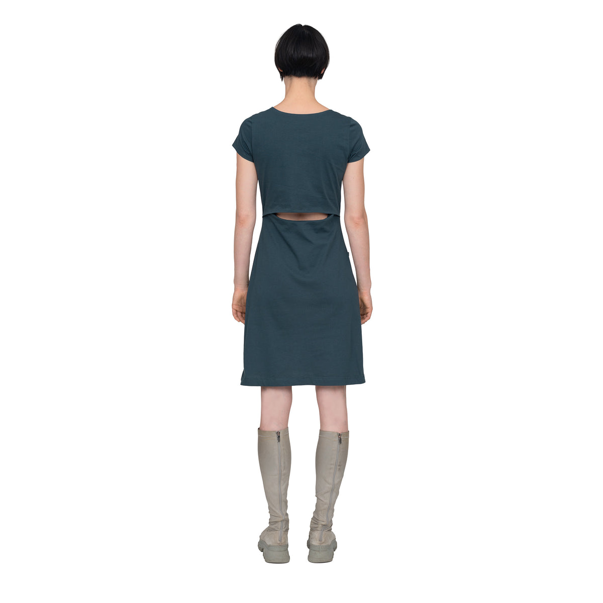 Jerseykleid mit Rückenschlitz