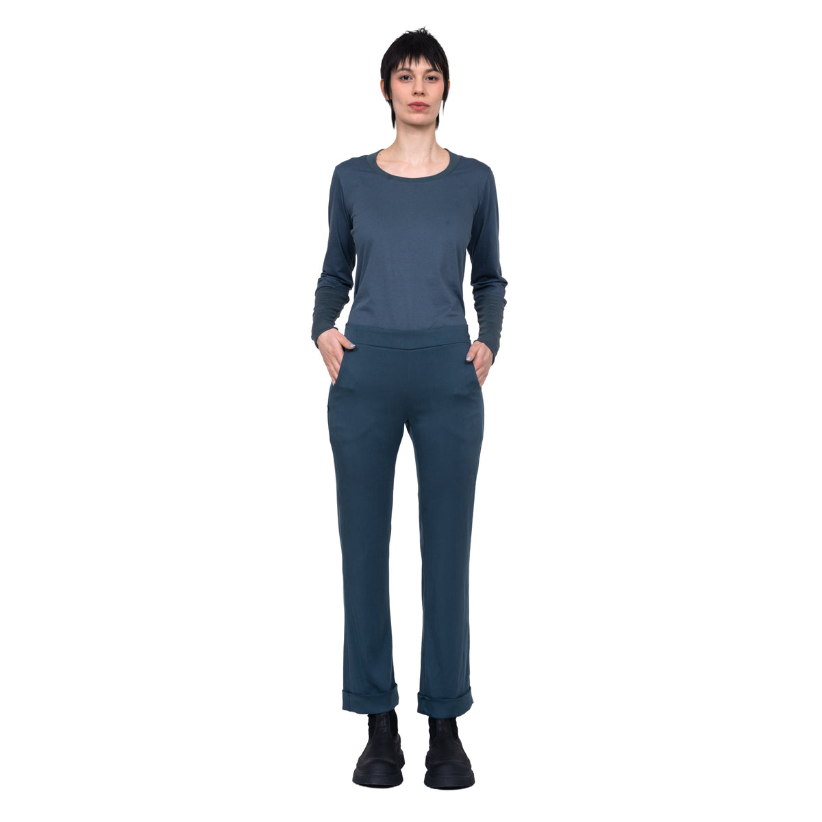 Schmale Hose mit Tasche & Gummibund