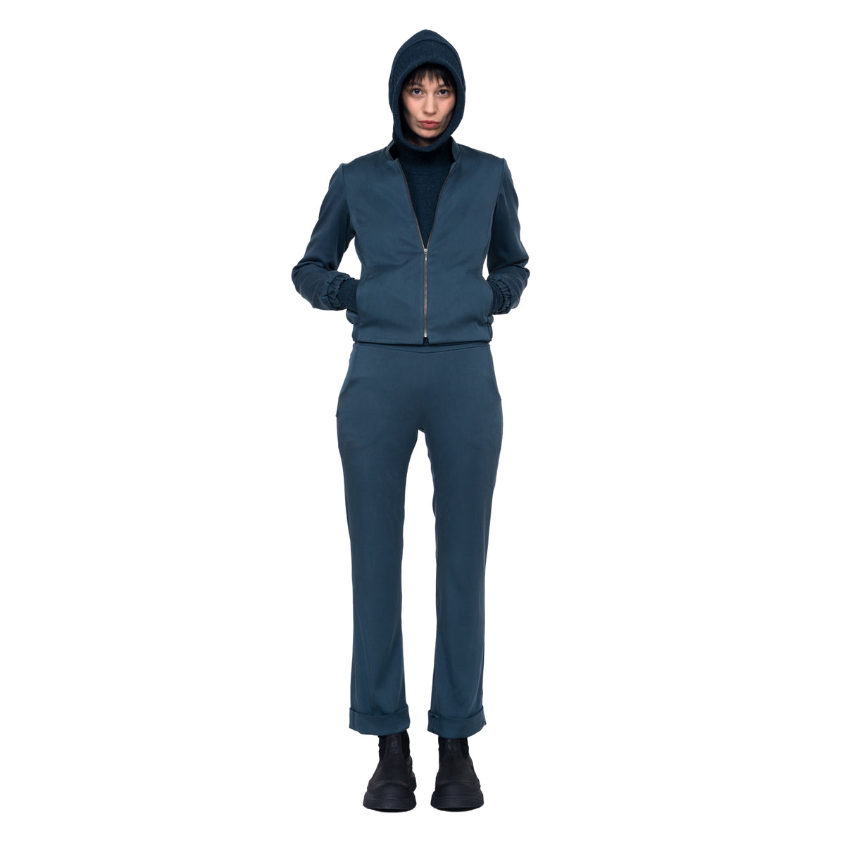 Satinjacke mit Taschen
