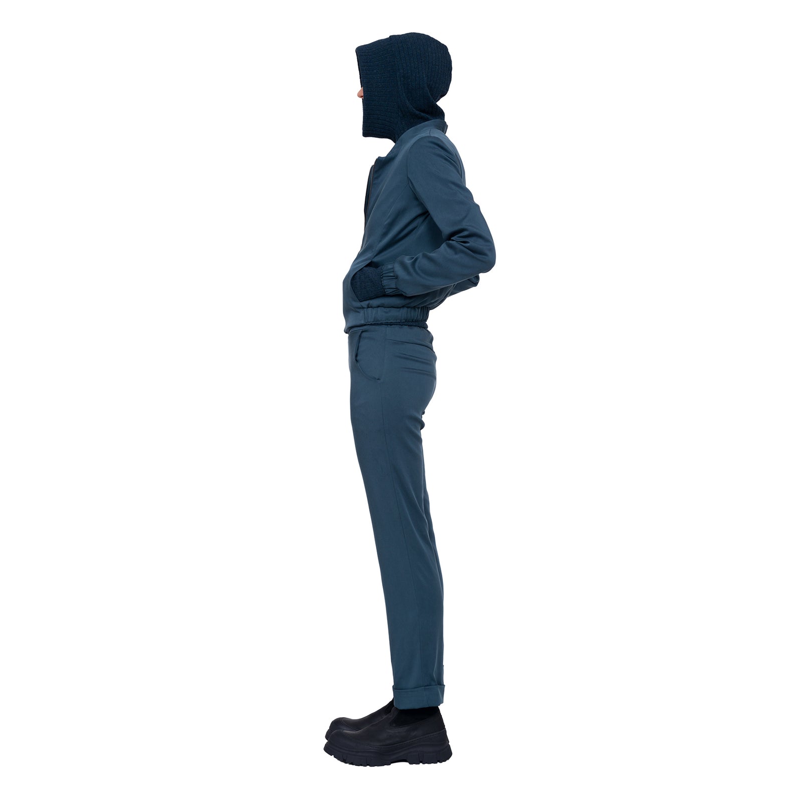 Satinjacke mit Taschen