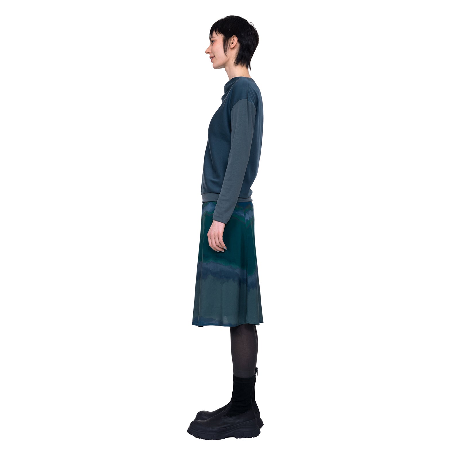 Wasserfallshirt, Satin