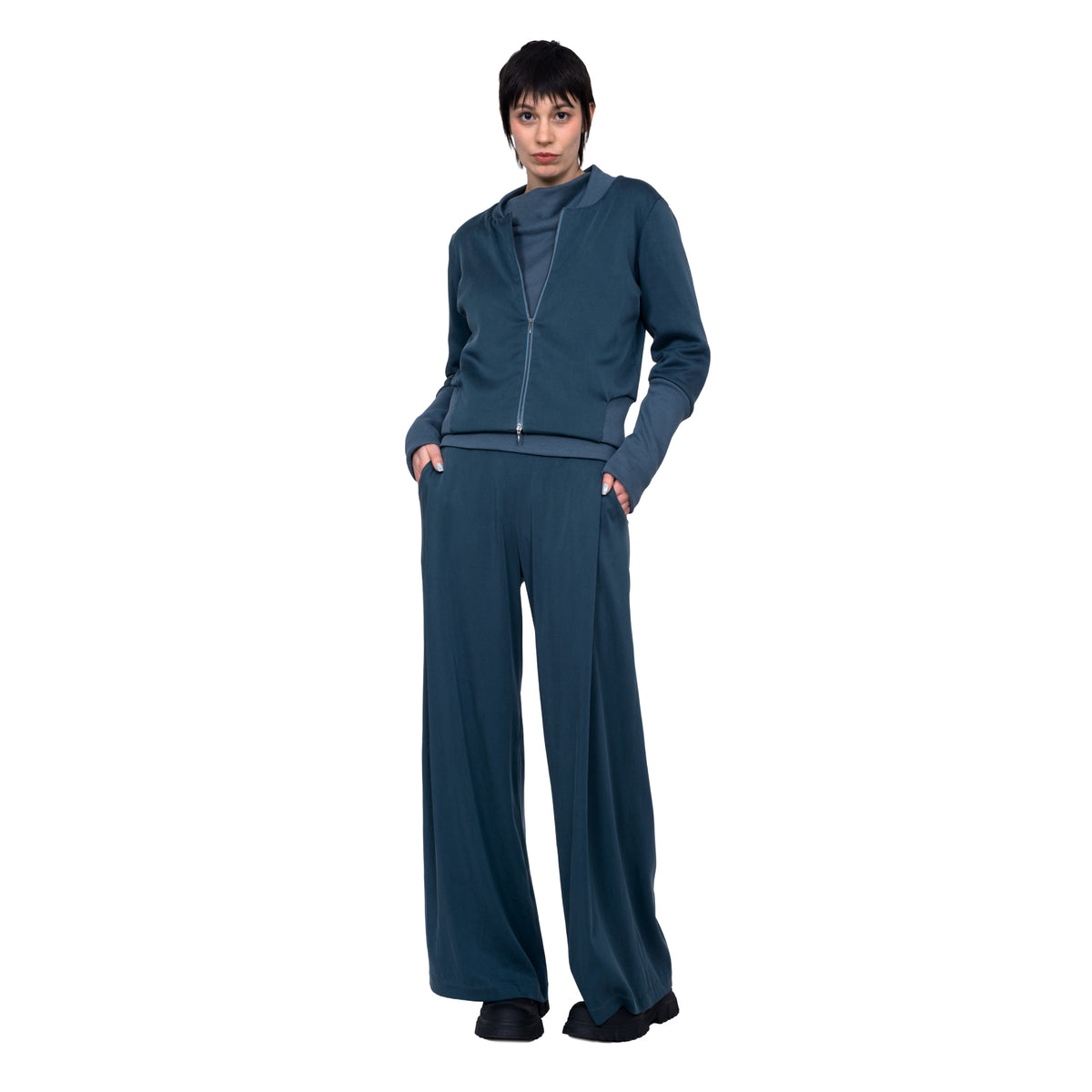 Blousonjacke zum Wenden (satin/blue)