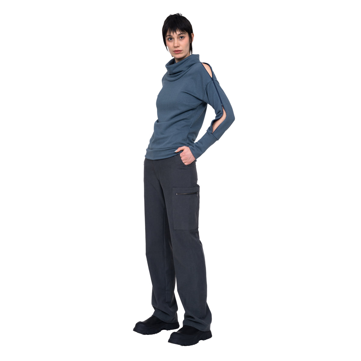 Sweatrolli, RV-Ärmel, blue