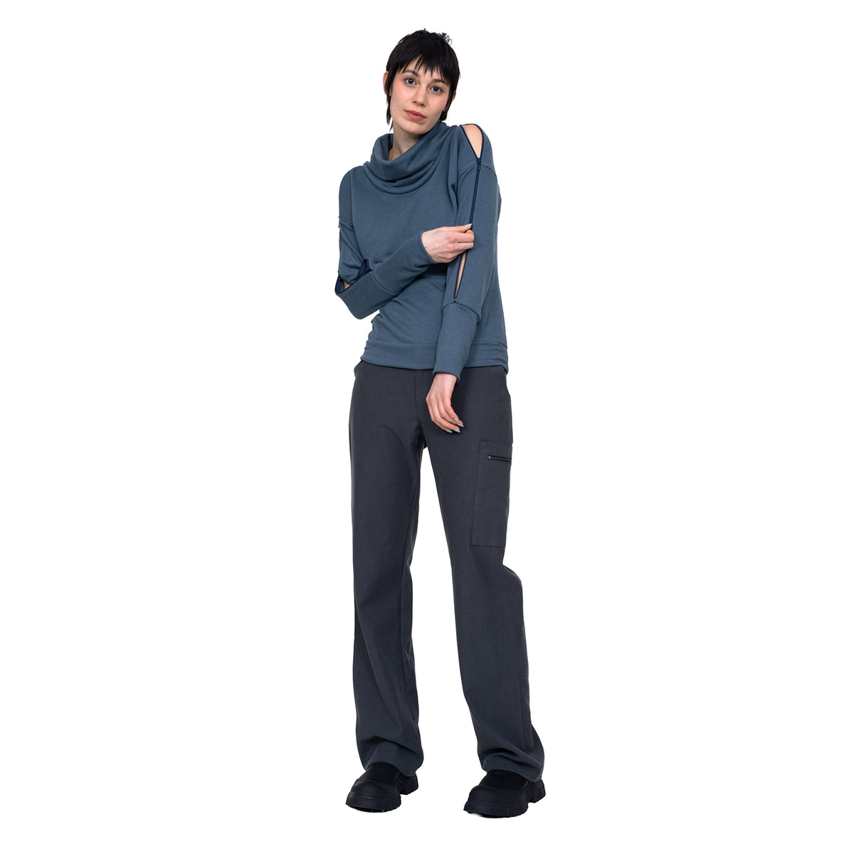 Sweatrolli, RV-Ärmel, blue