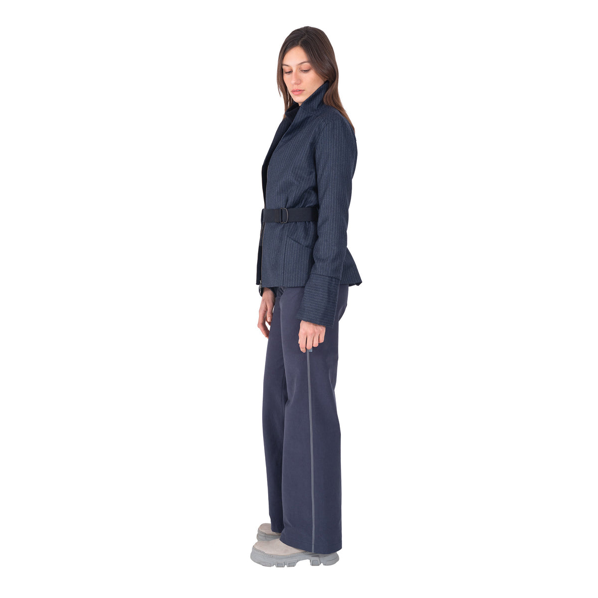 Blazer Nadelstreifen mit Gürtel