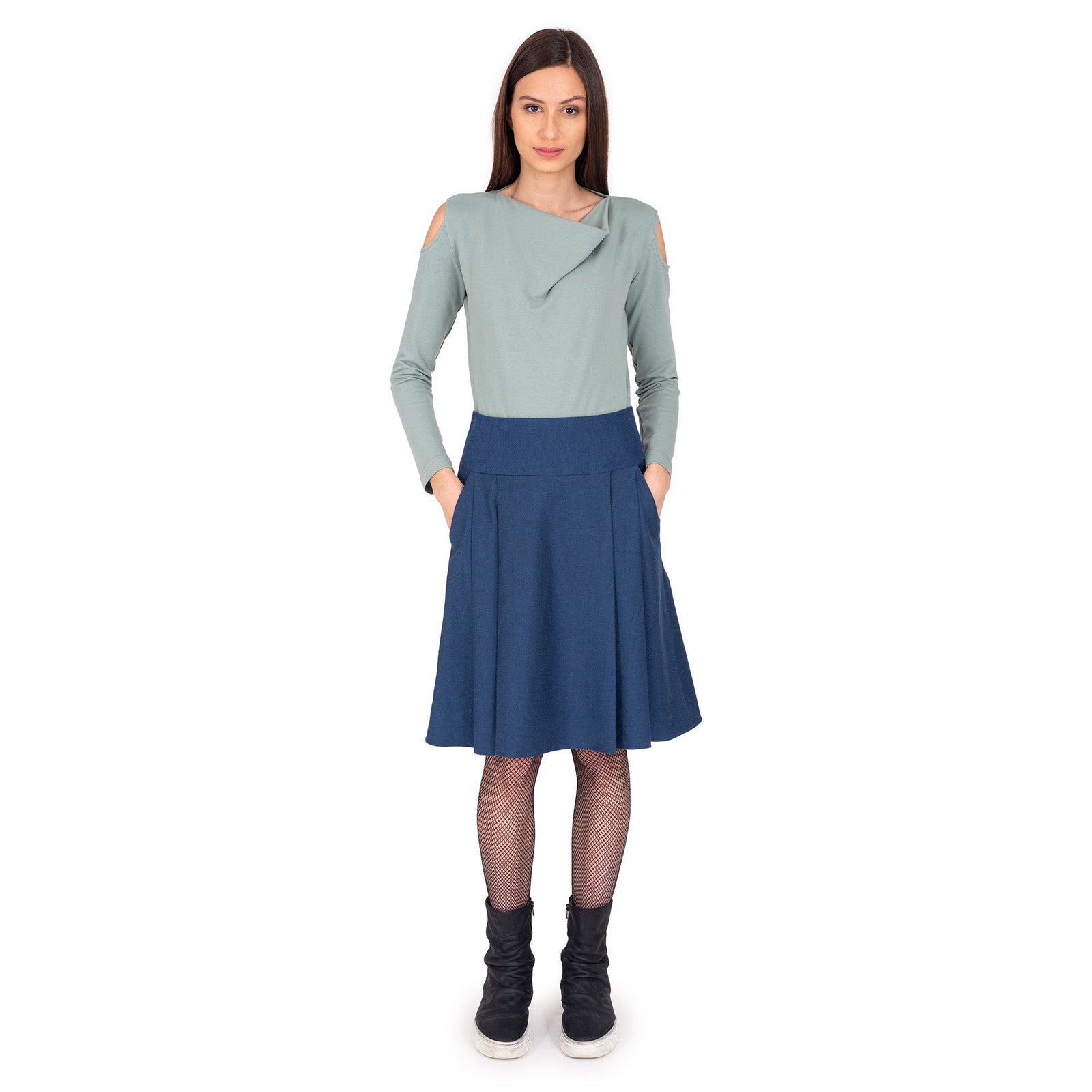 Sweatshirt mit Cut-Outs aus Bio-Jersey