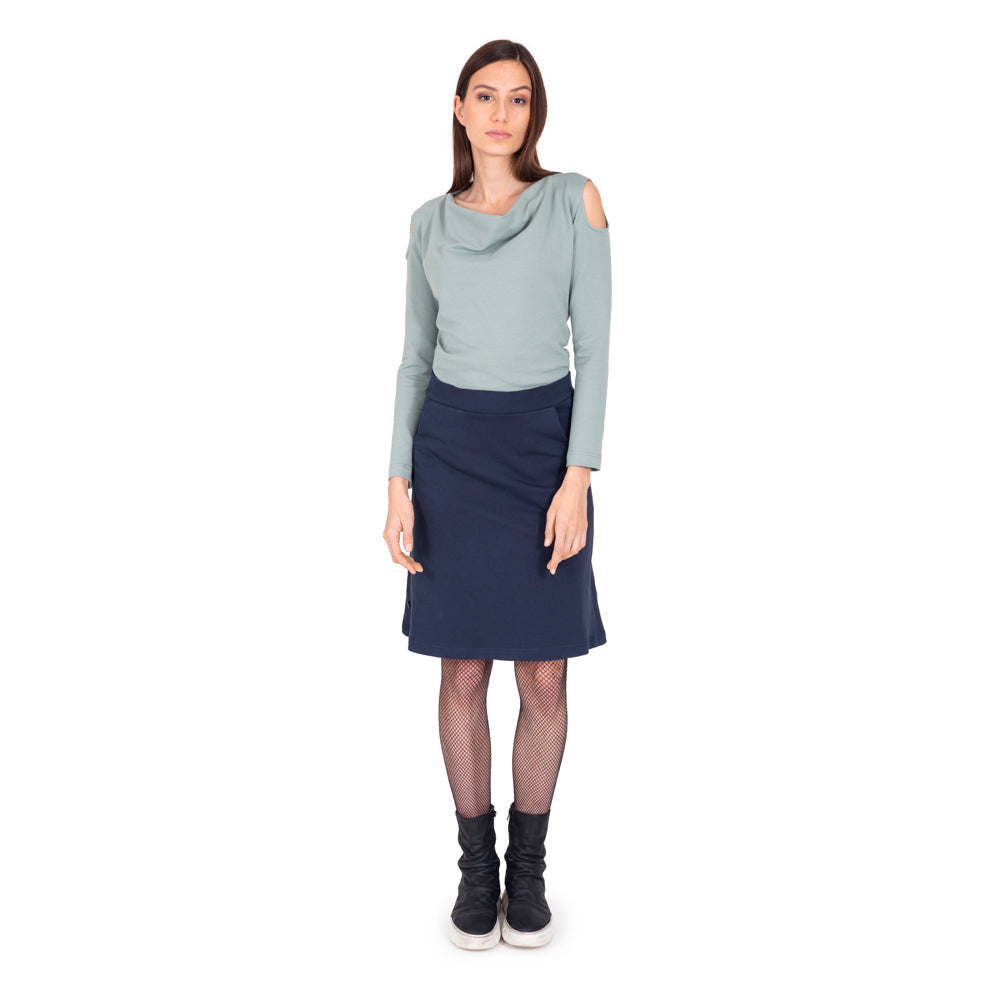 Sweatshirt mit Cut-Outs aus Bio-Jersey