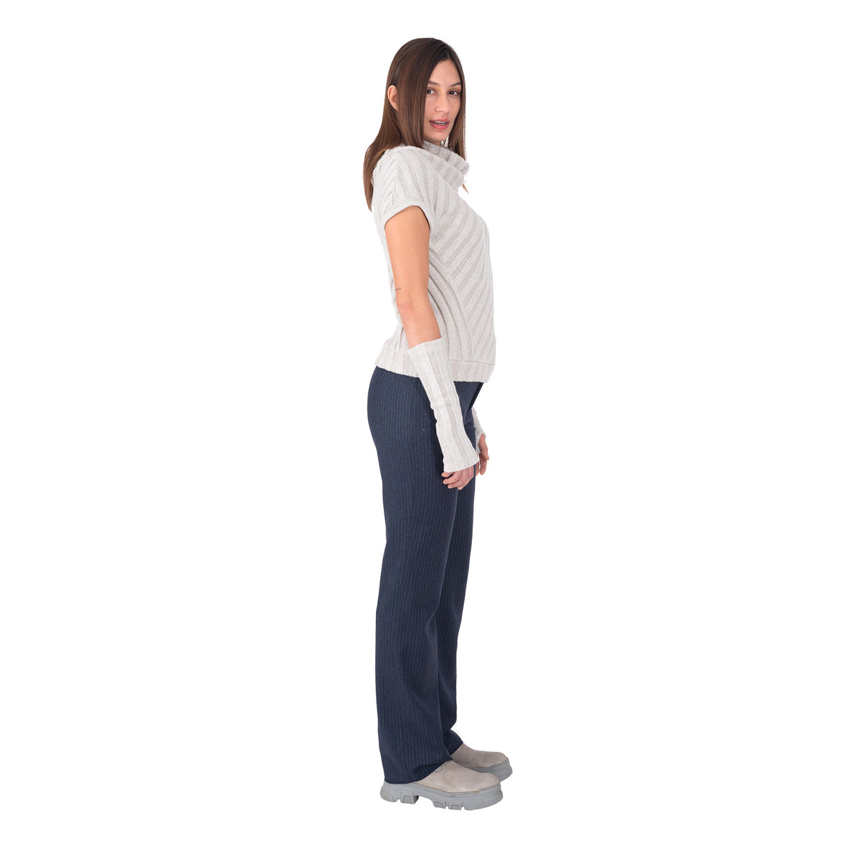 High Waist Hose mit Taschen