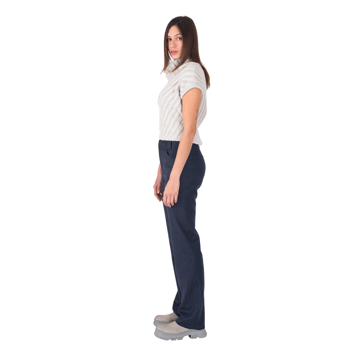 High Waist Hose mit Taschen